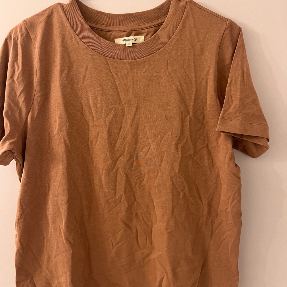 Madewell Brown Crew Neck Tee